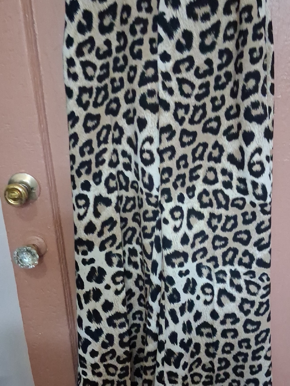 Banana Republic Leopard-Pattern Pant in Black and Cream
